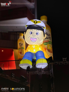 Inflatable product replica display for marketing and brand activation