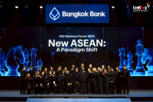Corporate conference event in Bangkok with stage presentation at AEC Business Forum
