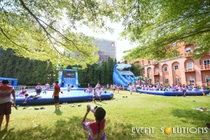 Interactive Inflatable โซนกิจกรรมกลางแจ้งสำหรับครอบครัวและเด็ก