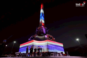  Projection Mapping บนอนุสาวรีย์แลนด์มาร์กของเมืองในงานสำคัญอย่าง Night of Honor