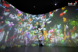 Projection Mapping ภายในนิทรรศการ Immersive ที่ผสานศิลปะดิจิทัลและแสงสี Mahanakhon Skyverse