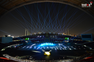  แสดง Laser Mapping ในพิธีเปิดการแข่งขัน SEA Games บนสนามกีฬาขนาดใหญ่